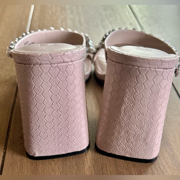 Karl Lagerfeld Paris Women’s Rayan Embellished Block Heel in Dune | 5 - Picture 6 of 6